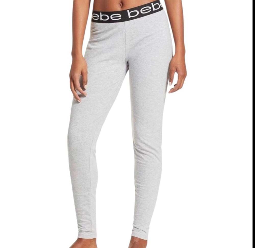 bebe Sleepwear‎ Logo Waistband Leggings Size Large